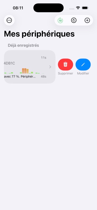 Glisser un capteur pour le modifier
