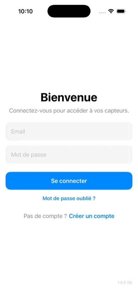 Écran de connexion