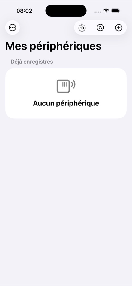 Liste vide avant le premier ajout