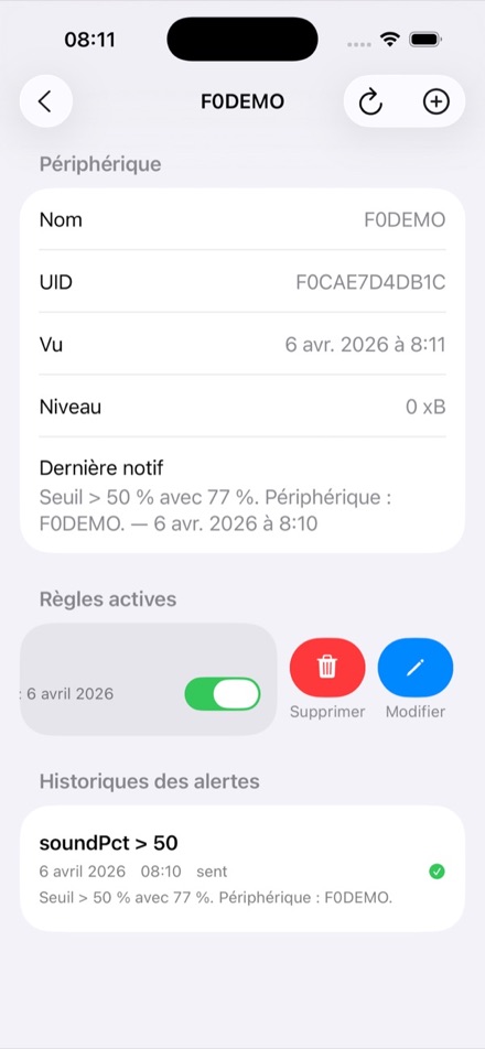 Glisser une règle pour la modifier